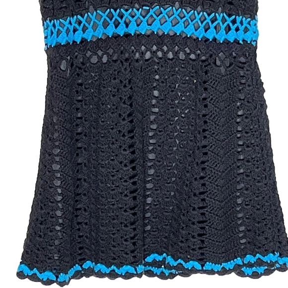 Inc International Concepts Crocheted Y2K Tank Top Lined Cotton Medium - Picture 4 of 9